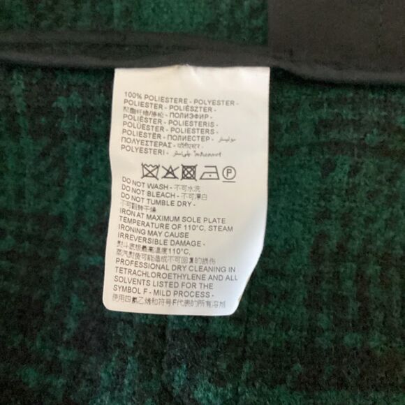 Piombo Hunting Vest Front Button Woman's XXL Green Plaid Front Pockets - Picture 10 of 10